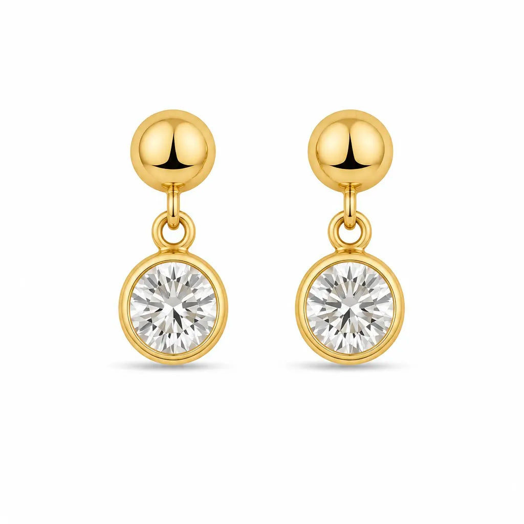 Brinco Iluminá Ouro 18K com Gemas em Zircônia